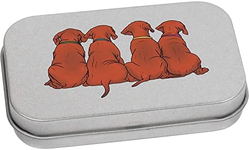 Azeeda 'קו של כלבי כלבים' מתכת כתיבה מתכתית פח/קופסת אחסון