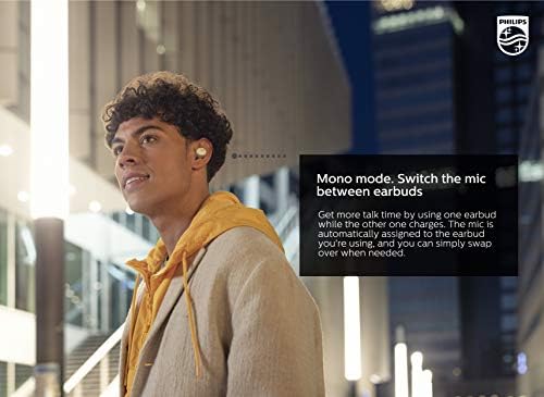 Philips T3215 אוזניות אלחוטיות באוזניים, TWS Bluetooth 5.1 אוזניות סטריאו, IPX4, עד 24 שעות משחק עם מקרה