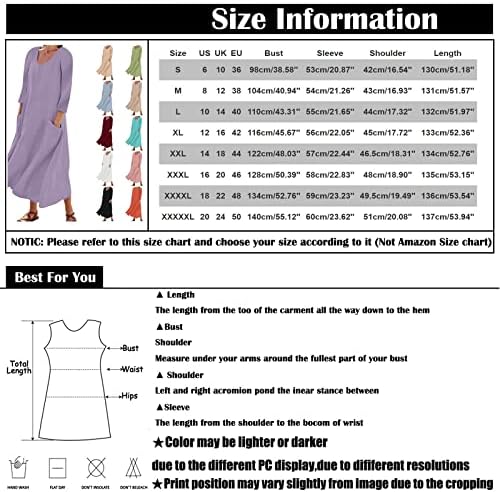 שמלות רשמיות של נוקמופו לנשים אופנה לנשים אופנה מזדמנת בשמלת כיס פשתן כותנה ללא שרוולים
