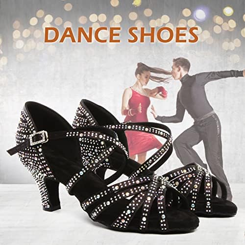 נעלי ריקוד לטיניות לנשים של SWDZM SWDZM סלסה צ'אצ'ה ביצועים מקצועיים תרגול נעלי ריקודים, דוגמנית YCL377