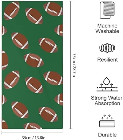 דפוס כדורגל אמריקאי מגבת כביסה מגבת 28.7 X13.8 מטליות פנים סיבי סופר -סיבים סופגים מגבות מגבות