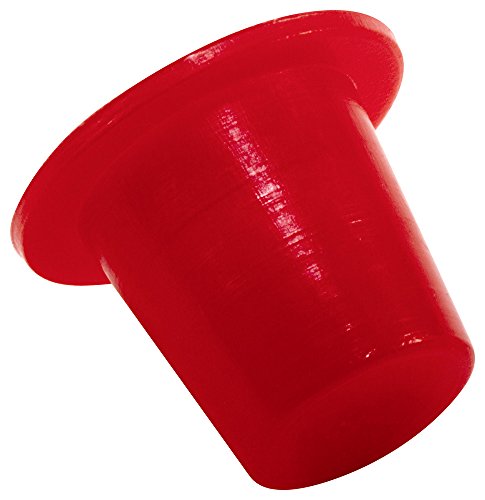 CAPLUGS Q235VQ2 כובע ותקע מחודד פלסטיק. T-235-V, PE-LD, CAP OD 0.15 מזהה תקע 0.269, אדום