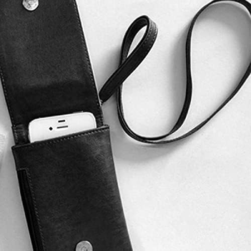 ג'ירפה מצוירת טבעת טבעת טלפון ארנק ארנק תלייה כיס נייד כיס שחור