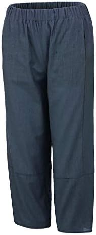 מכנסי טיול קפרי של קסילוצר נשים מנסות מוצקות מזדמנים נשים מכנסיים מכנסיים מכנסיים אלסטיים רופפים
