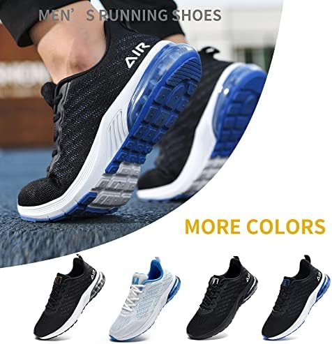 נעלי ריצה אוויר של Fefiyo Mens נוחות נעלי ספורט טניס נוחות נעלי אתלט משקל קלות עבור חדר כושר ספורט ריצה