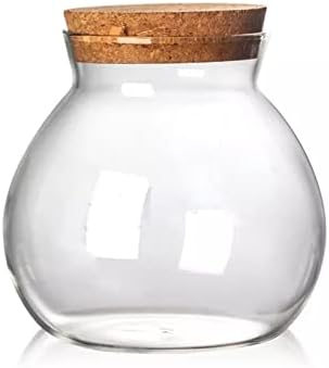 דן כדורי זכוכית מזון אחסון מיכל עם פקק מכסים גדול קיבולת אטום זכוכית בקבוקי סיר צנצנת למטבח ארגונית