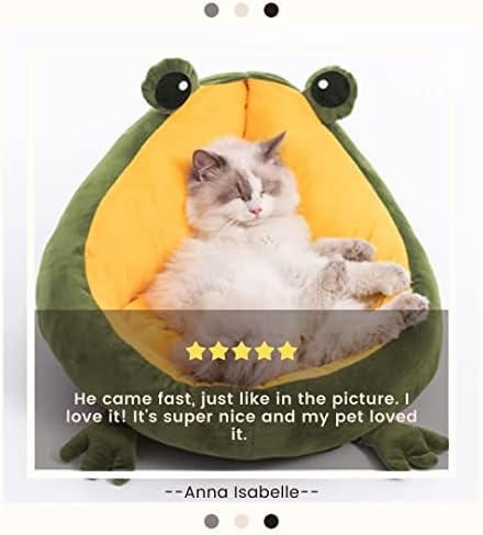 עצמי התחממות חתול מיטה-חמוד צפרדע צורת נייד חתול מיטת בית עבור קטן בינוני חתלתול כלב חתול מיטה לחיות מחמד