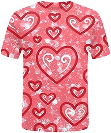 אהבת לב גרפי סווטשירט לנשים משובץ נמר לב הדפסת חולצות חג האהבה מצחיק ארוך שרוול טוניקה למעלה