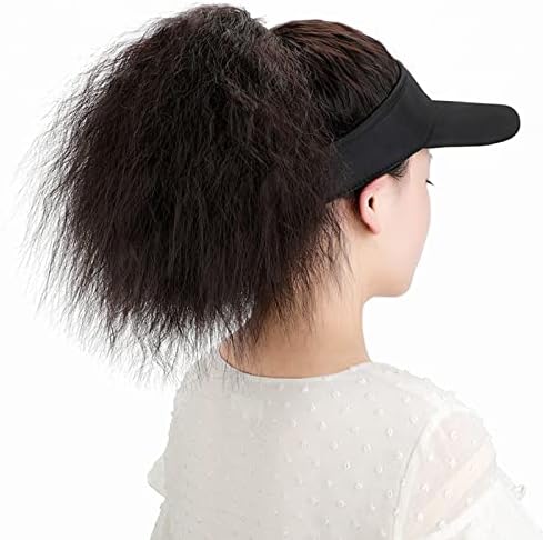 בייסבול כובע עם תוספות שיער סינטטי שיער פאה בייסבול כובע עם שיער מצורף מתולתל נמוך פרופיל כובעי עבור