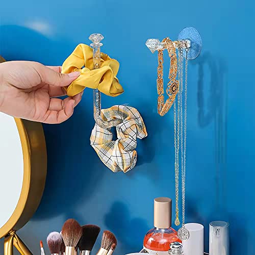 4 יח 'דבק סקראנצ'י מחזיק DIY אביזרי שיער מארגן ווים קיר נצנצים נצנצים אטומים אטומים אטומים אחסון מקל סקרנצ'ים