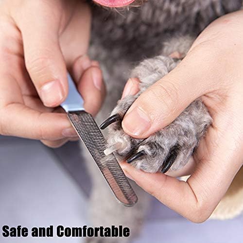 קוצץ ציפורניים וגוזם לכלבים וחתולים עם מגן בטיחות כדי למנוע חיתוך יתר, להבים חדים כתער וקובץ ציפורניים