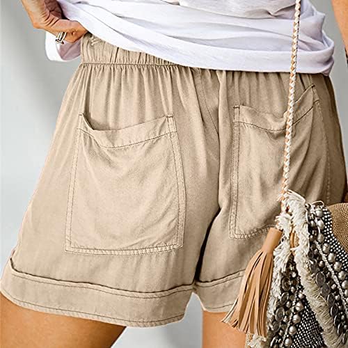 המכנסיים הטובים ביותר לנשים מכנסיים קצרים בכיס שרוך מכנסי נשים אלסטיים נוחים גודל מותניים מזדמנים