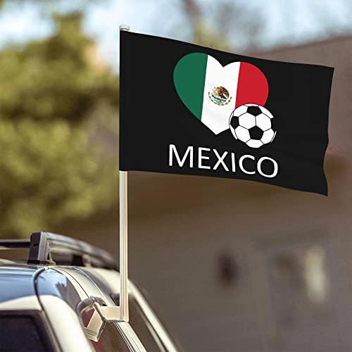אהבה דגל מכונית כדורגל מקסיקו 12 x 18 אינץ