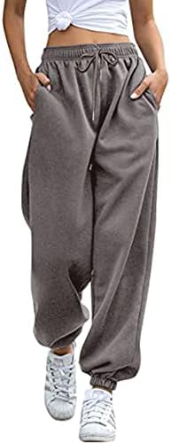 מכנסי טרנינג תחתונים של TSMNZMU לנשים עם כיסים מכנסיים רץ למותניים גבוה