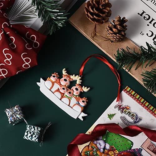 קישוט עץ חג המולד 2021 איילים מותאמים אישית משפחה זוג חמוד צבי נצנצים סנטה האטראדציה רודולף מגוון תליוני