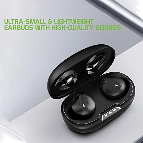 אוזניות Bluetooth אלחוטיות אלחוטיות תואמות את Realme XT 730G עם מארז חבילת טעינה מורחבת באוזניות באוזן.