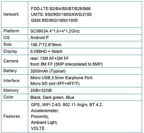 ZTE BLADE A5 2020 6.09 HD Edge to Edge תצוגה, 3200mAh סוללה, SIM כפול GSM לא נעול דגם US 4G LTE