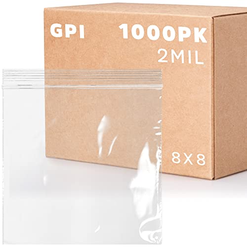 GPI - 16 x 18, חבילה של 100, שקיות רוכסן ג'מבו ברורות מפלסטיק ברורות, 2 מיליליטר, שקיות פולי רוכסן עם רוכסן