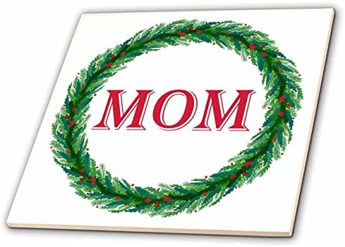 3דרוז סנדי מרטנס עיצובי חג המולד-זר חג המולד ציטוט אמא אדום, סמ3דר-אריחים