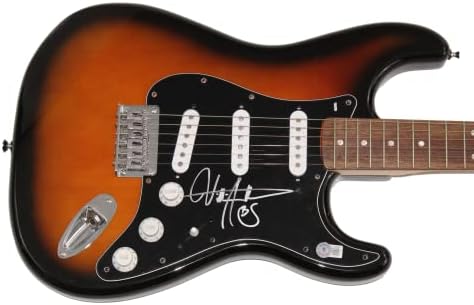 בילי מיתרים חתום חתימה בגודל מלא פנדר סטראטוקסטר גיטרה חשמלית ג / בקט אימות בס קואה-צעיר סטאד רוק בלוגראס