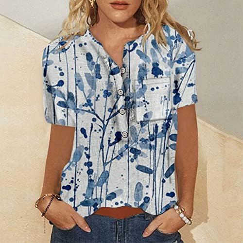 חולצות שרוול 3/4 של יוטנראל לנשים צוואר הצוואר הדפס חמוד חולצות גרפיקה חולצות מזדמנות בתוספת גודל בגודל בסיסי