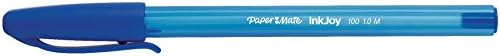 מאט נייר אינקג ' וי 100 עטים כדוריים, נקודה בינונית, דיו שחור / אדום / כחול, 8 מארז