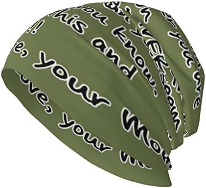 מתנות טובות להורים, כובע כובע כפה דק ירוק כהה כובע סרוג לבת שלי מכתב מודפס אבא אמא לכובע הכובע הסרוג של