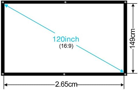 Lhllhl 100 אינץ '120 אינץ' 16: 9 קדמי בית קדמי מתקפל נייד קיר קיר קיר לבן מסך הקרנת מקרן למקרן