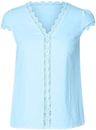 נשים חולצות שרוול קצר חולצות חולצות לבנות נ 'תחרה צוואר תחרה בסיסית סתיו חולצות קיץ בגדי 5C