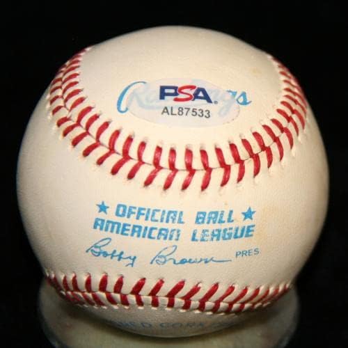 בוב פלר חתם על בייסבול OAL חתימה על קליבלנד PSA/DNA AL87533 - כדורי חתימה עם חתימה