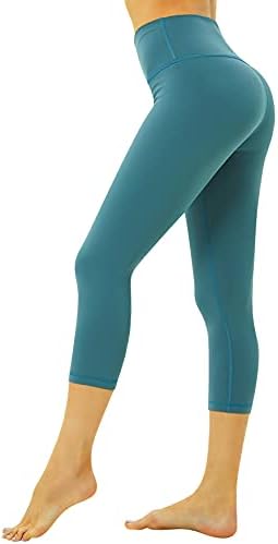 חותלות אימון לנשים הוכחת סקוואט הוכחת יוגה מכנסי יוגה קת מרים לבקרת בטן חדר כושר יוגה קפריס עם כיס פנימי