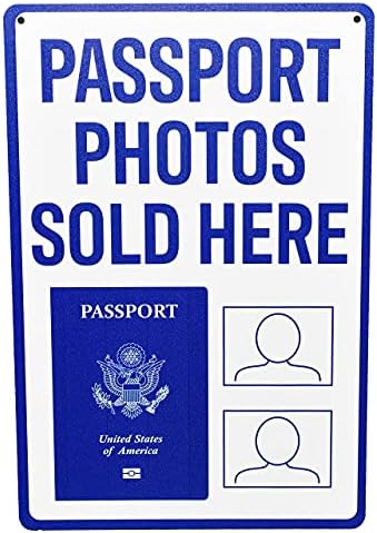 מוצרי CFS שלט צילום דרכון 18x12 - כולל 2 תקעי כוס יניקה - שלט דרכון חלון או קיר
