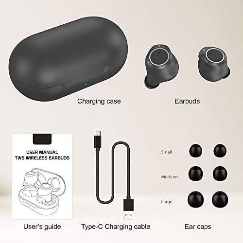 אוזניות Bluetooth אלחוטיות אלחוטיות התואמות ל- Samsung Galaxy Tab A8 10.5 עם מארז טעינה באוזניות באוזן.
