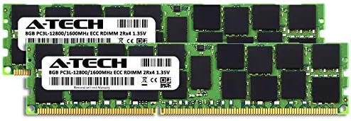 A -Tech 16GB ערכת זיכרון זיכרון זיכרון עבור Dell Precision T5600 - DDR3L 1600MHz PC3-12800 ECC רשום