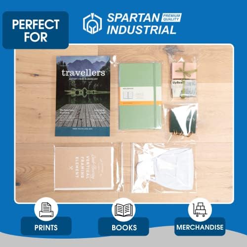 Spartan Industrial - 5 ”x 7” חותם עצמי שקיות פולי ברורות לאריזה, חולצות T ו- FBA - דבק קבוע - חותם עצמי