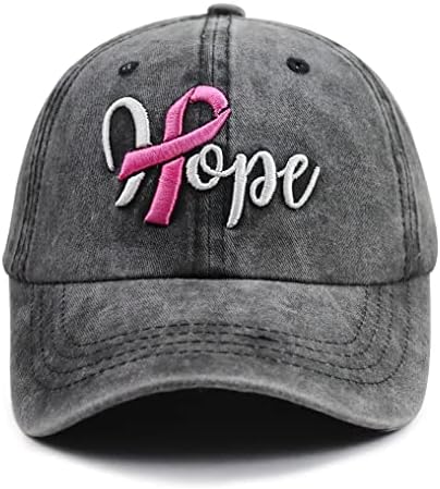 נשים של שד סרטן מודעות מקווה כובעים, ורוד סרטי כוח אומץ השראה מתכוונן כותנה בייסבול כובע