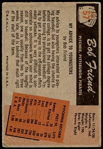 1955 באומן 57 בוב חבר פיטסבורג פיראטים כרטיסי דין 2 - שודדי ים טובים