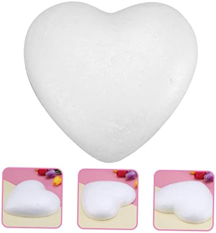 Besportble 400 PCS קצף קישוט לב מלאכות מלאכה צעצועי מלאכה תפאורה לחתונה קצף בצורת לב קלקר כדורים לבנים כדורי