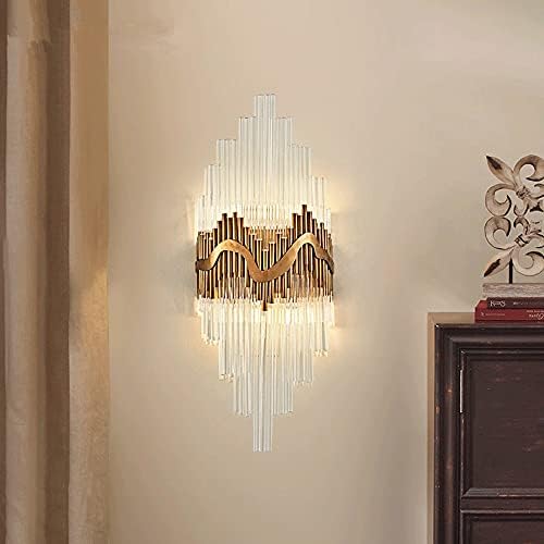 הפוסטמודרנית מנורת קיר יצירתי קריסטל אהיל עיצוב קיר מנורות גרם 9 המיטה תאורת פמוט פליז קיר אורות