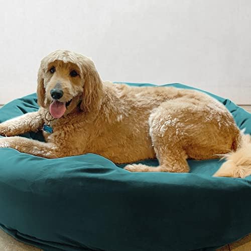 מיטת כלבי קטיפה יוקרתית, קצף זיכרון דמוי ענן רחיץ, גודל קטן בטווס