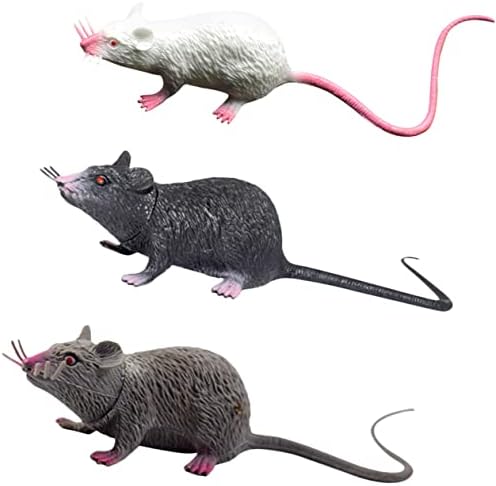 Kisangel 9 PCS טריק טריק מזויף מודל קונדס מזויף מעדיף צעצוע של ליל כל הקדושים מדומה של עכברוש ריאליסטי.
