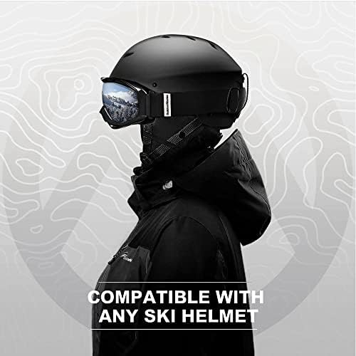 משקפי סקי OutdOorMaster Otg - משקפי משקפיים משקפי סקי/סנובורד לגברים, נשים ונוער - הגנה על UV