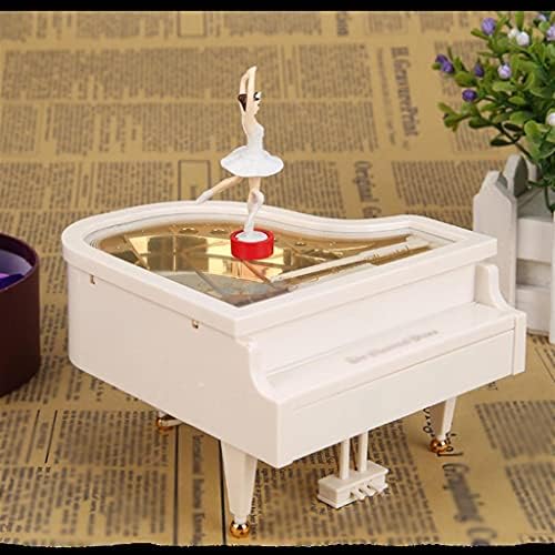 Tazsjg פסנתר רומנטי דוגמנית מוסיקה קופסא בלרינה קופסאות מוזיקליות קופסאות קישוט בית מתנה לחתונה יום הולדת