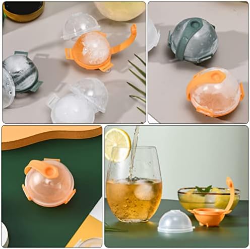 Bestonzon Fall Maker Maker Sphere Sphere תבניות קוביית קרח ויסקי קרח לקוקטיילים ויסקי בורבון - תפוז