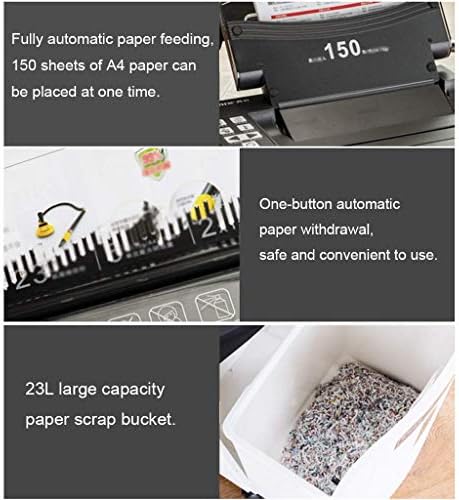 ילחסיפ 6 גיליונות נייר חתוך מיקרו אבטחה גבוהה,מגרסות לשימוש משרדי וביתי, 37 על 32.2 על 72.3 סנטימטר
