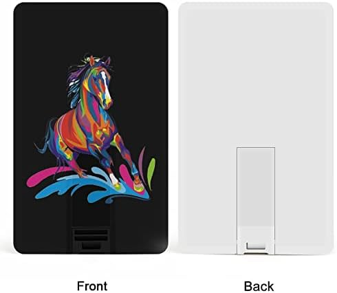 סוס צבעוני פופ ארט כרטיס אשראי USB כונני פלאש בהתאמה אישית מזיכרון מקל מפתח מתנות תאגידיות ומתנות