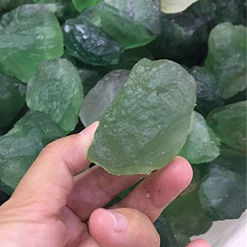 Dingsheng 100 גרם פלואוריט ירוק טבעי אבן מחוספסת חצץ חצץ גולמי קוורץ גביש דגימה מינרלית אנרגיה ריפוי