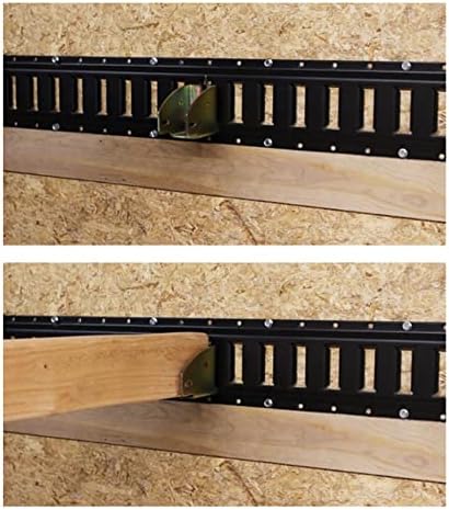 4 סוגריים של מדף שקע קרן עץ מעץ אלקטרוני עם אביזרי מסלול, עבור 2x4 ו- 2x6 במשאית, קרוואן, ואן,