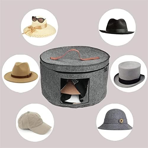 Homesogood Hat Box מארגן קיבולת גדולה קיבולת כובע ברגני מתקפל כובעים בוקרים שקית אחסון בגדים
