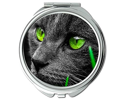מראה, מראה קומפקטית, ערסל חתלתול חיה מראה דשא חתול חמוד לגברים/נשים, 1 x 2x מגדלים